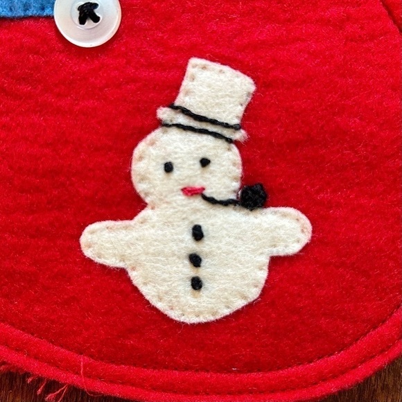 Vintage Felt Christmas Stocking, Handmade - Picture 5 of 15